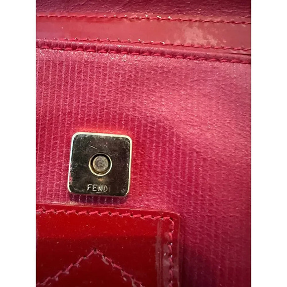 Fendi Red Leather rare handbag purse crossbody vintage - Picture 7 of 16